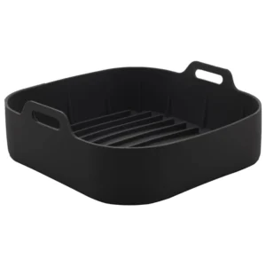 Forma de Silicone Quadrada com Alça Para Airfryer e Forno Reutilizável e Resistente ao Calor