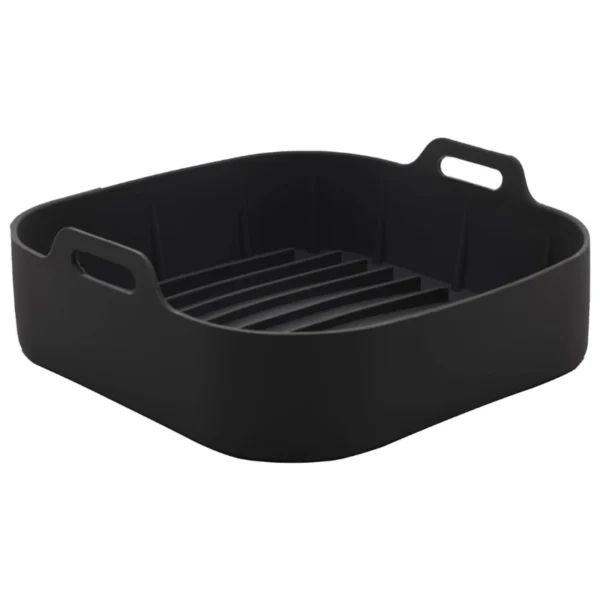 Forma de Silicone Quadrada com Alça Para Airfryer e Forno Reutilizável e Resistente ao Calor